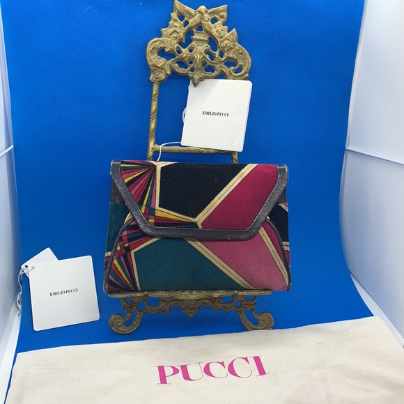 Emilio Pucci Handbags - Emilio Pucci: Velvet Women's Clutch, Vintage, 1960s